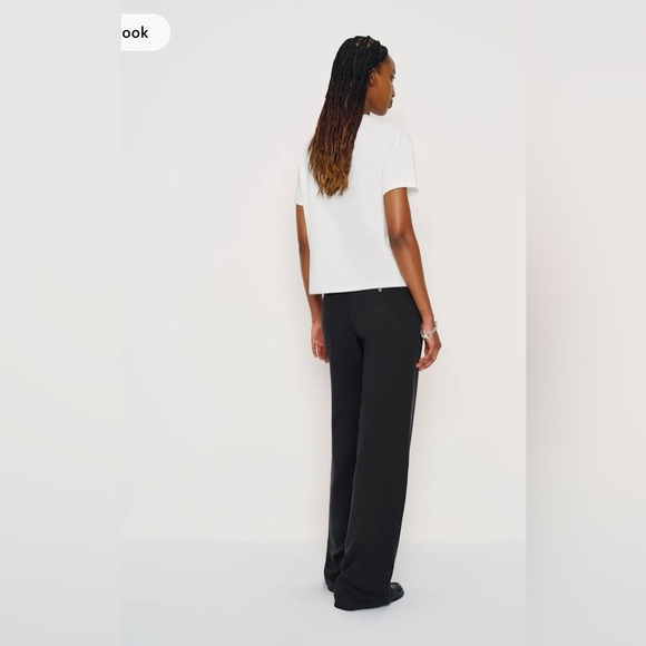 Reformation Rowan Crew Tee Ivory - Size XS - Picture 4 of 4